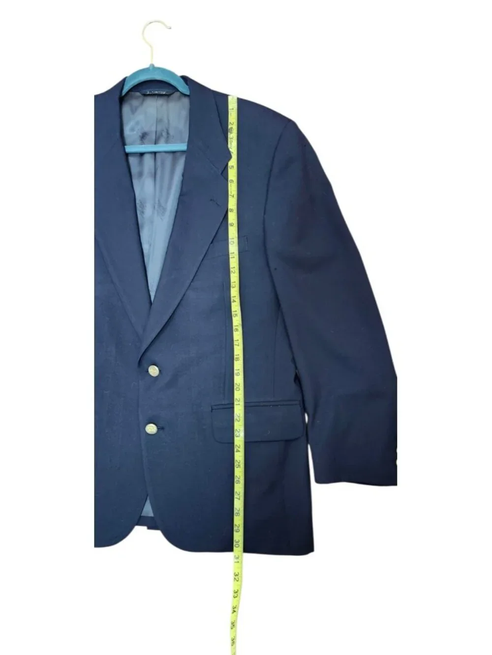Burberrys Blazer Men Navy 100% Wool Gold Buttons Classic Sport Coat No Size Tag